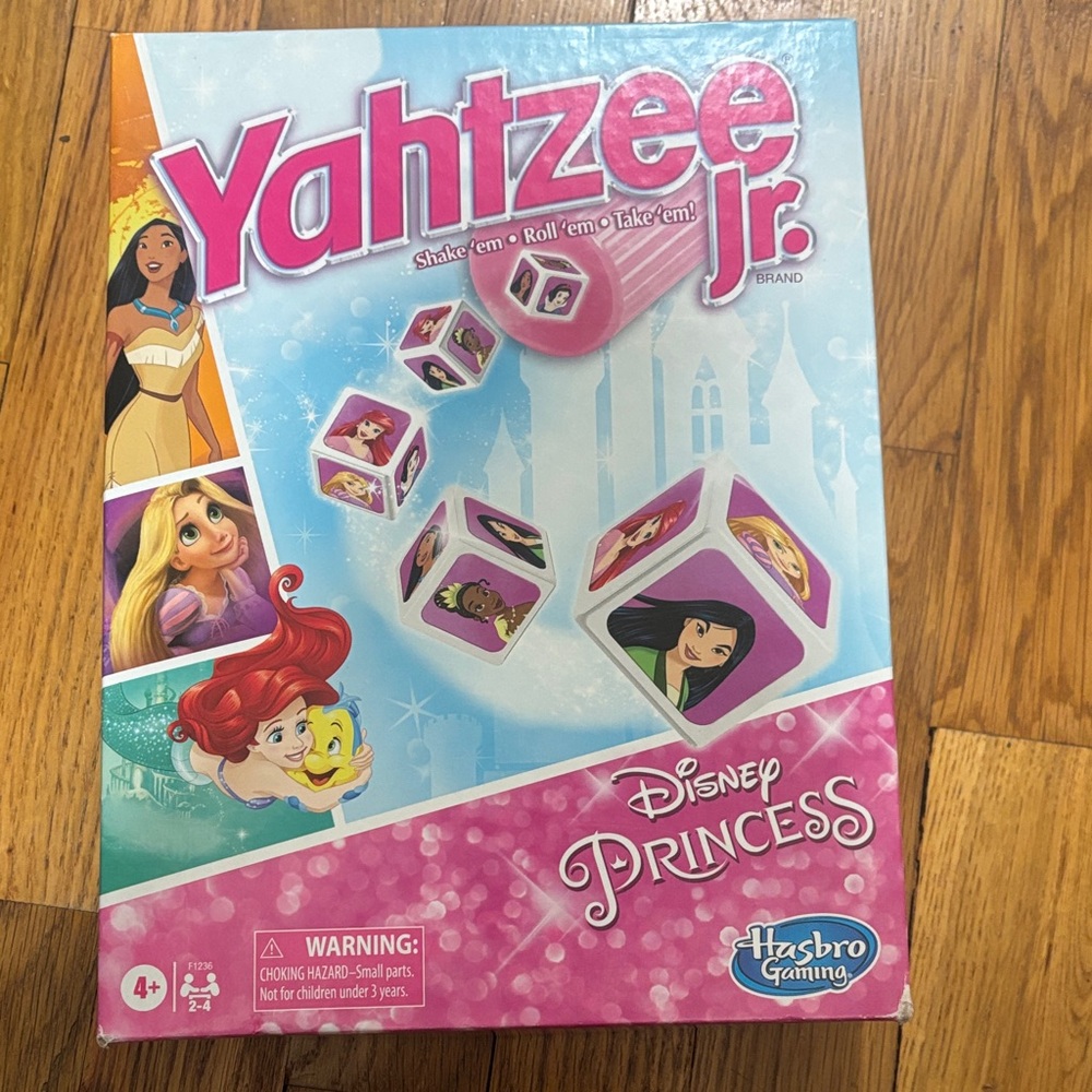 3 for 10! — Hasbro Disney Princess Yahtzee Jr. Game - Pink and Blue